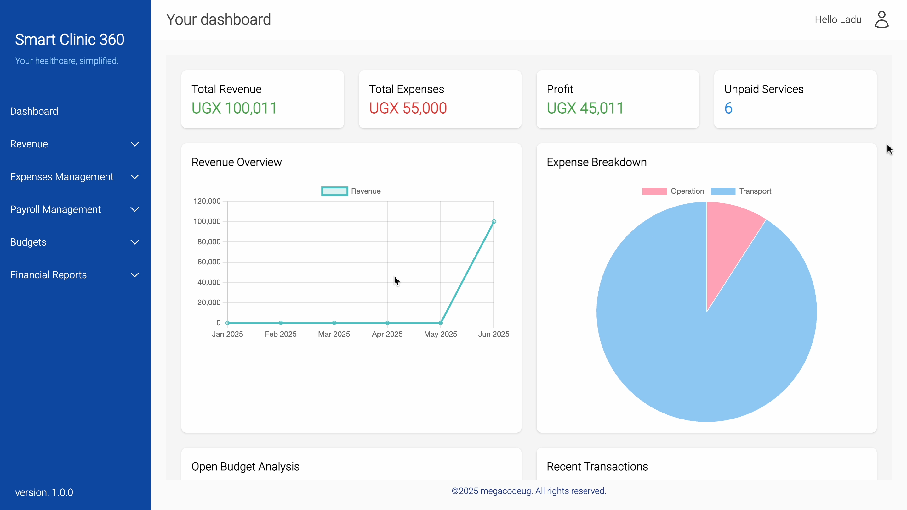 Smart Clinic 360 Dashboard